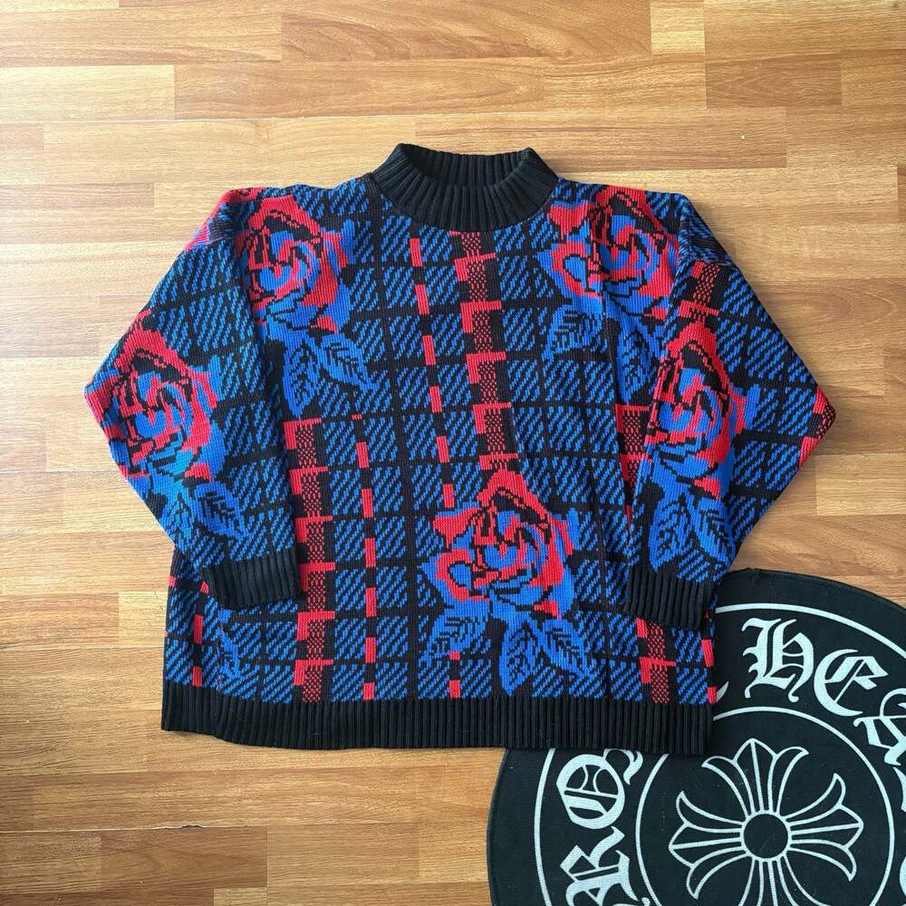 Vintage Classic Essentials  Plaid Knit Mock Neck Sweater Size 22W